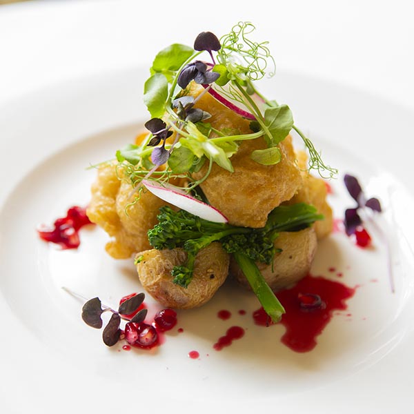 Colourful food on plate