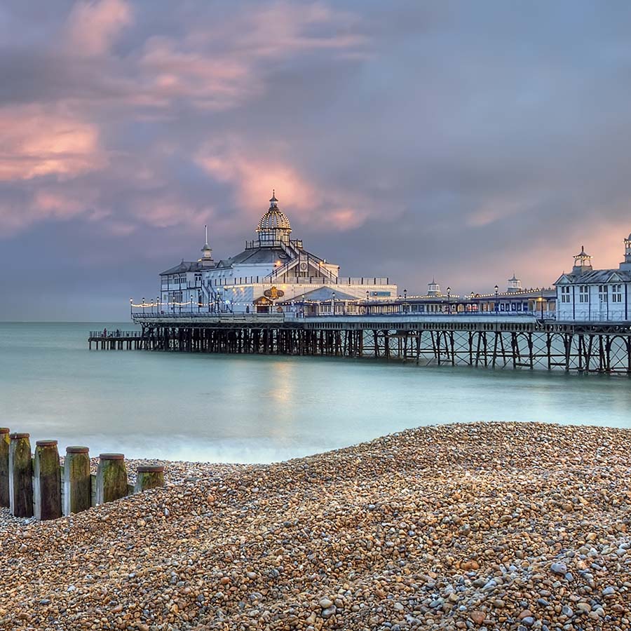 Eastbourne pier just before sunset